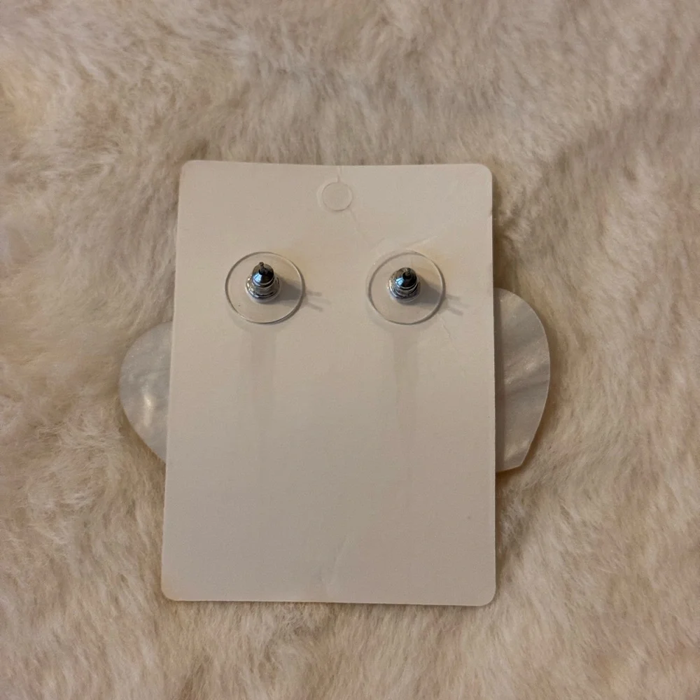 Festive Ugly Sweater Heart Earrings - Picture 3 of 3